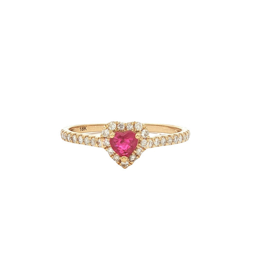 Rubi With Diamond Heart Ring G/C