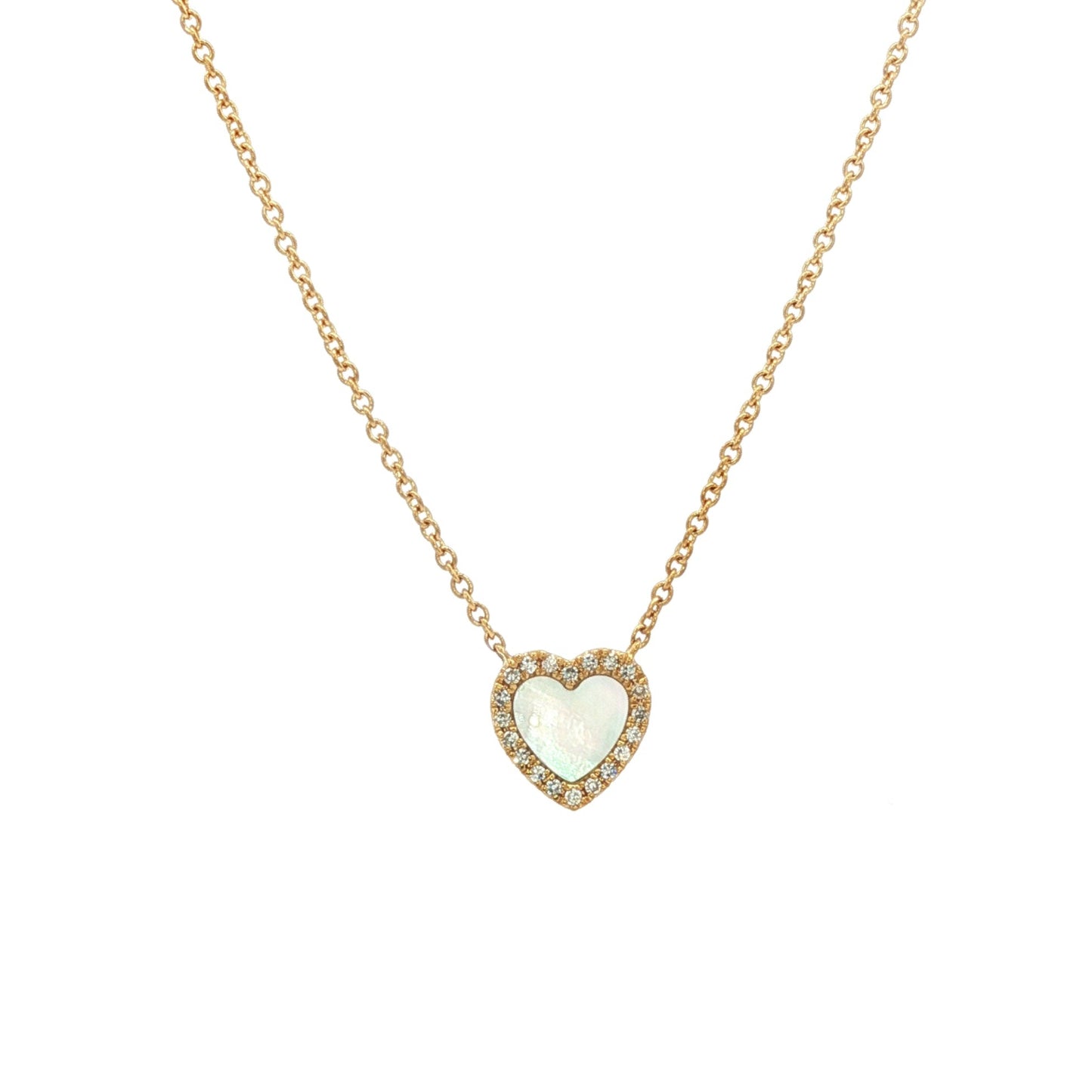 Mini Mother Pearl Heart Diamond