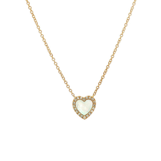 Mini Mother Pearl Heart Diamond