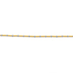 Balls and Diamond Cut Stick Bracelet Two Tone