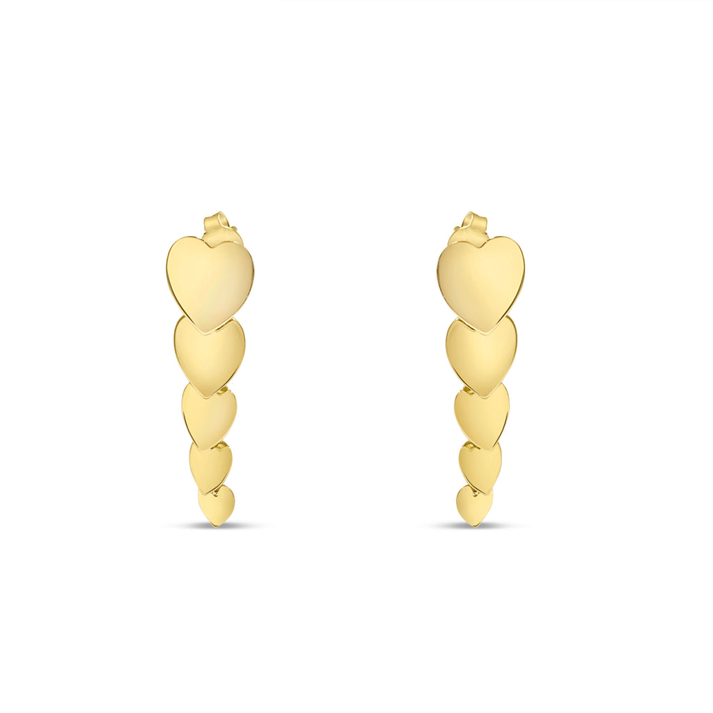 Five Large Heart Stud