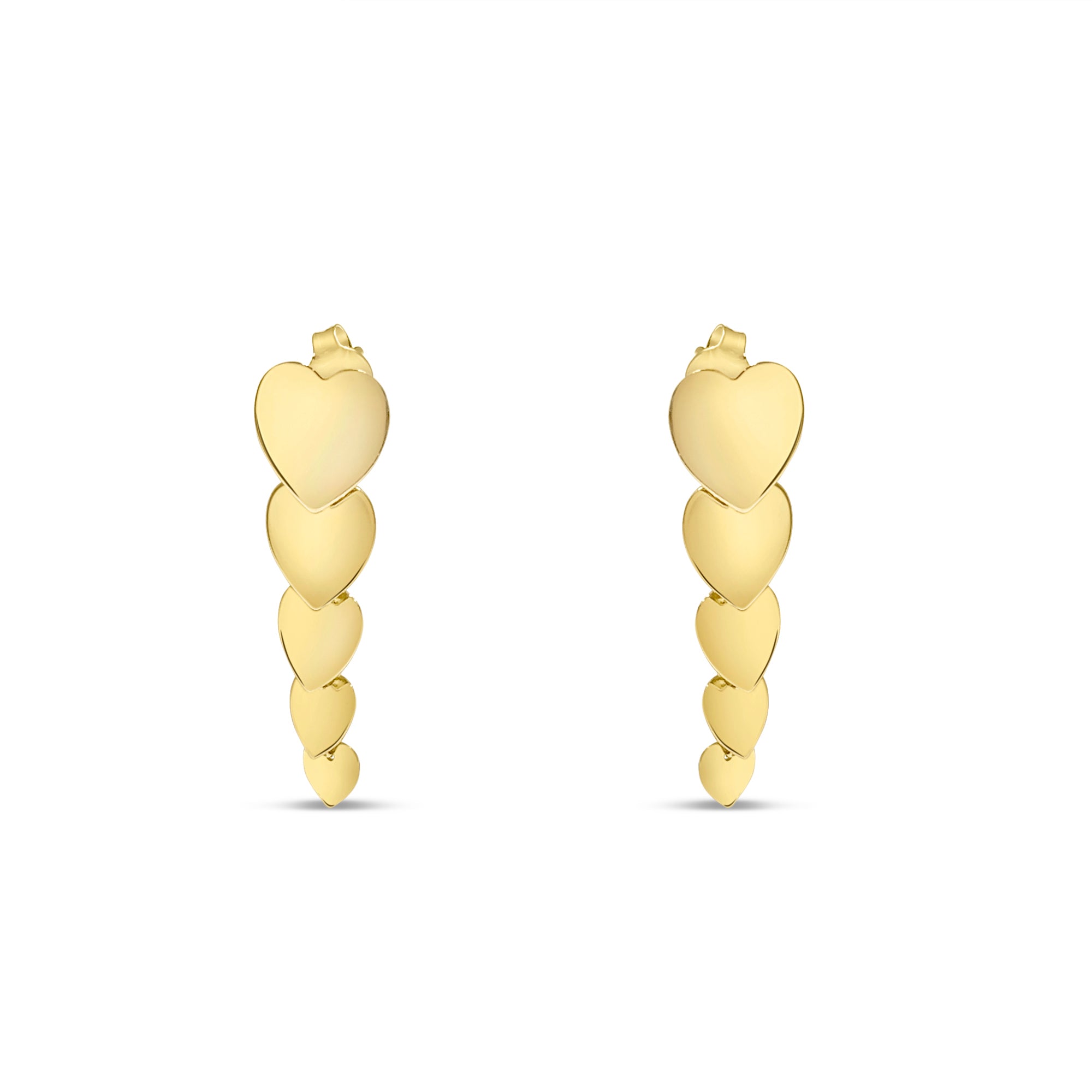 Five Large Heart Stud