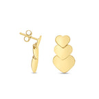 Three Large Heart Stud
