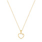 Open Heart With CZ Necklace