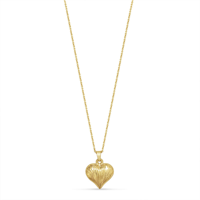 Diamond Cut Heart Necklace