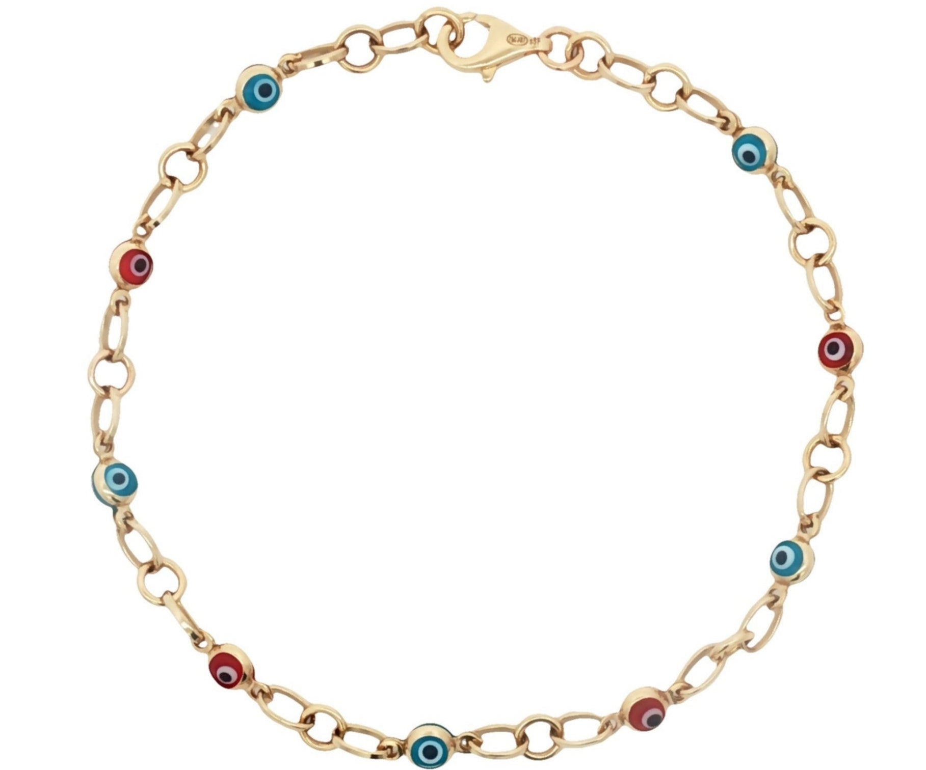 Blue and Red Turk Eye Bracelet