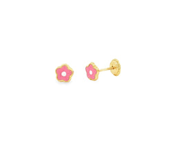 Pink Flower Baby Stud