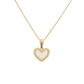 Mother Pearl Heart With Cz Necklace