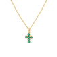 Emerald Cross Small Necklace