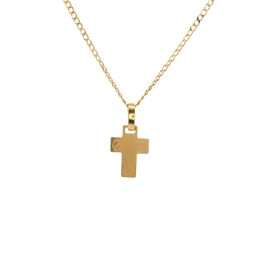 Small Flat Cross Necklace