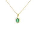 Emerald With Diamond Necklace