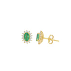 Emerald With Diamond Stud