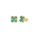 Flower Diamond With Emerald Stud