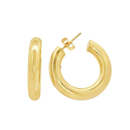 Medium Classic Puff Hoops