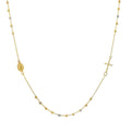 Small Diamond Cut Rosary Chocker