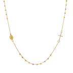 Small Diamond Cut Rosary Chocker