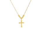 Cross With Diamond Cut Balls Necklace