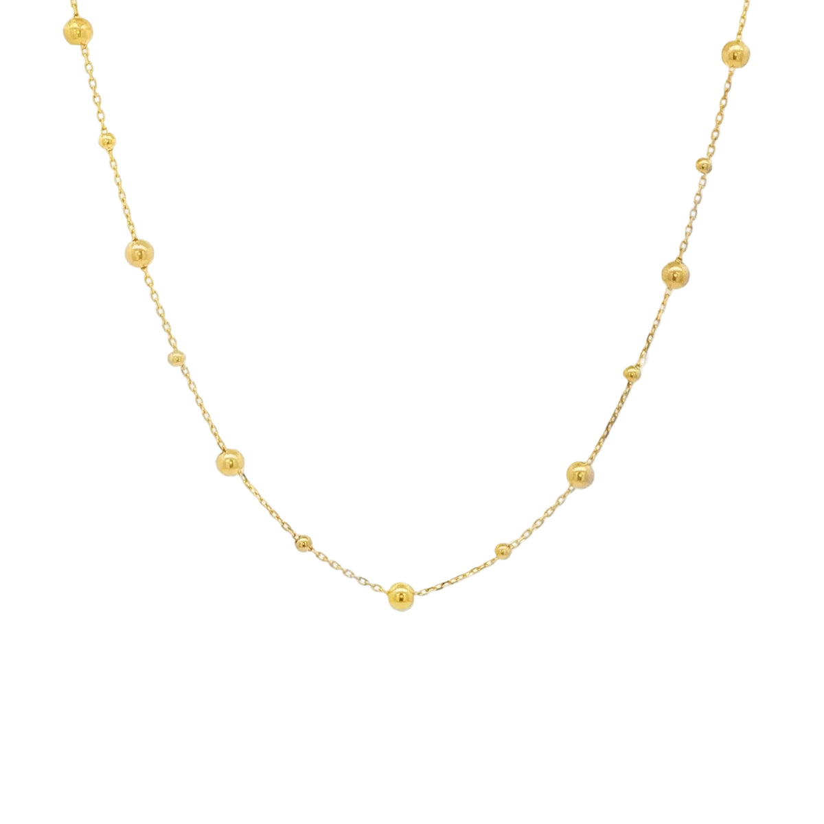 Rolo link and Balls Necklace