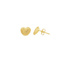 Diamond Cut Heart Stud