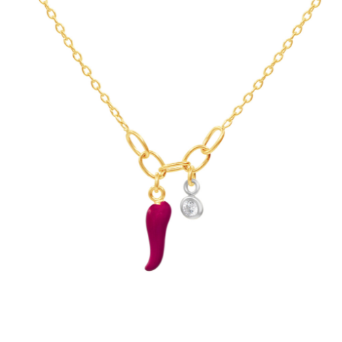 Necklace Cuerno Pink