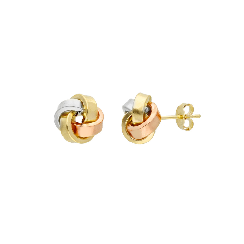 Knot Three Gold Earrings