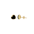 Black Heart Puff Stud Medium