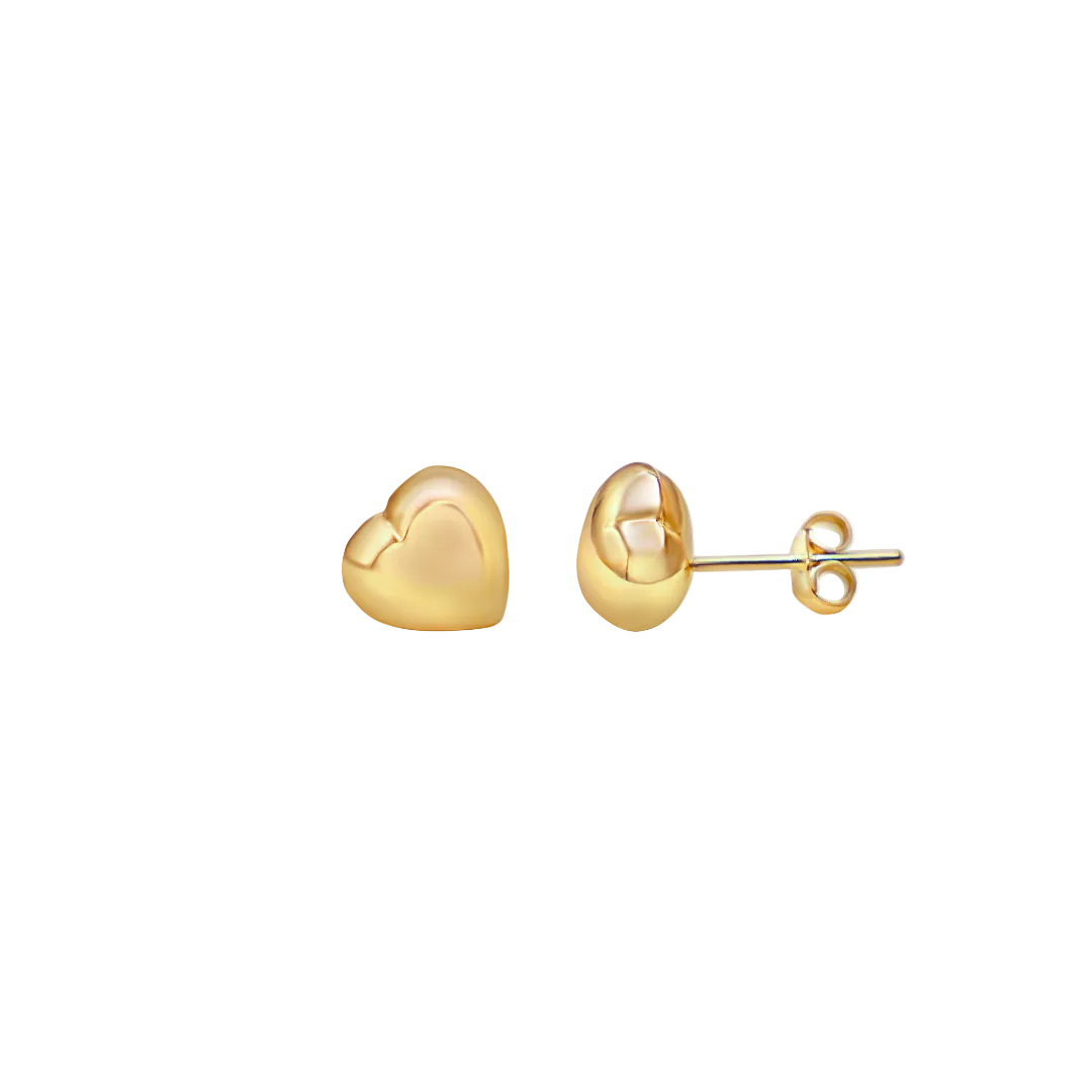 Heart Puff Stud Medium
