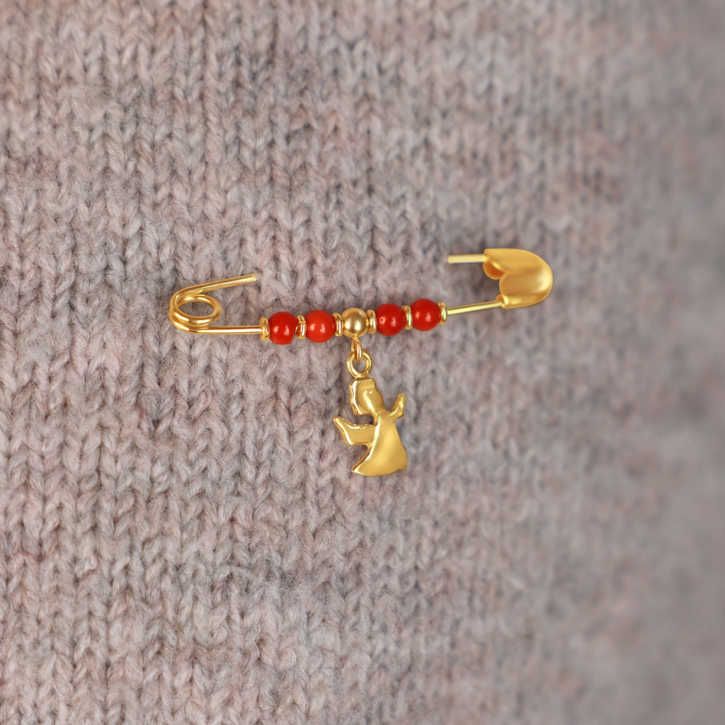 Angel Pin with Coral