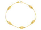 Diamond Cut Oval Bracelet