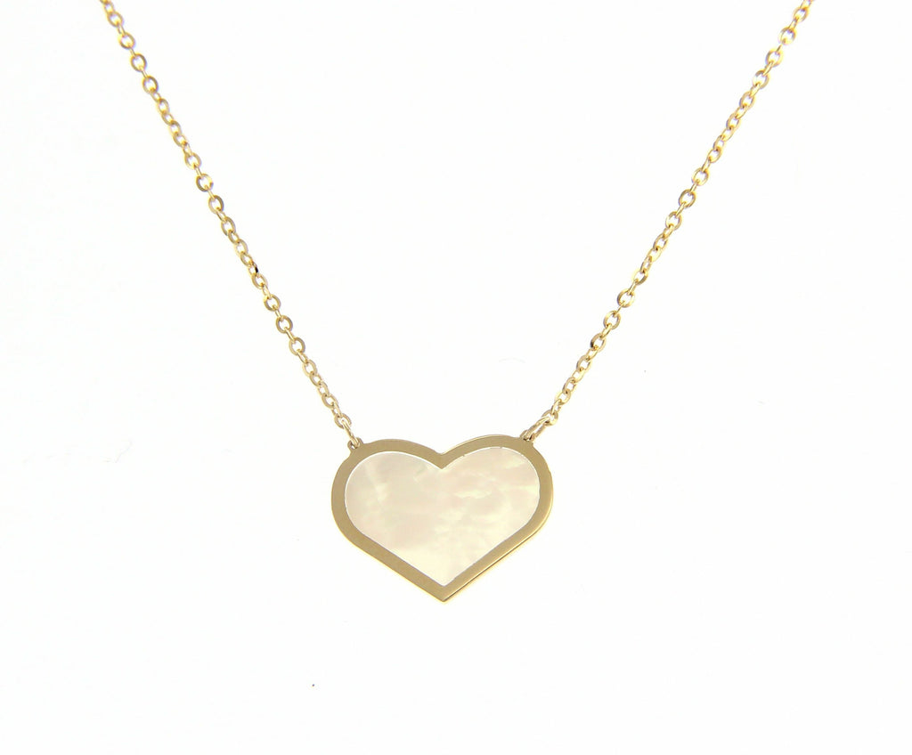 Collar de corazón con perla - La Francia Joyería