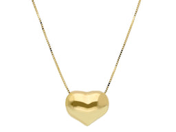 Heart puff necklace