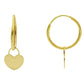 Flat Heart Earrings - La Francia Joyería