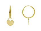 Aretes Flat Heart - La Francia Joyería