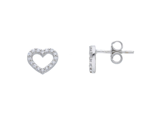 Heart Zirconia Earrings