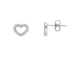 Heart Earring with cz