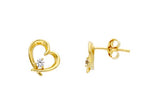 Earring Heart With Cz
