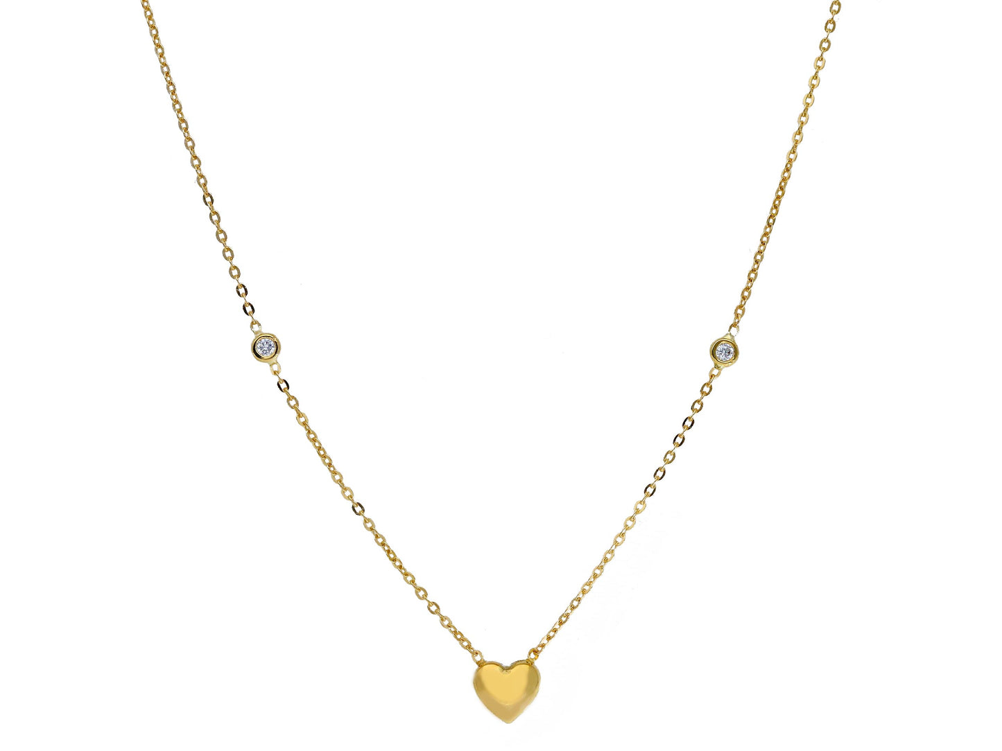 Necklace HEart With Cz