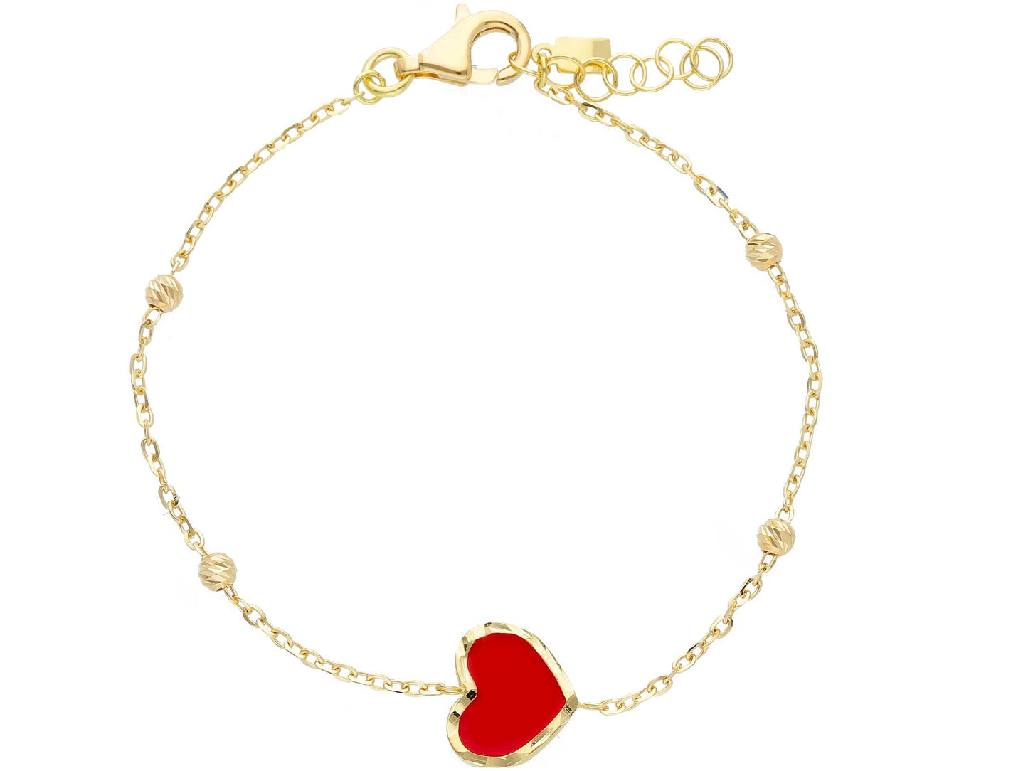 Bracelet Heart Red - La Francia Joyería