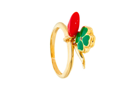 Ring Heart Trebol And Cuerno - La Francia Joyería