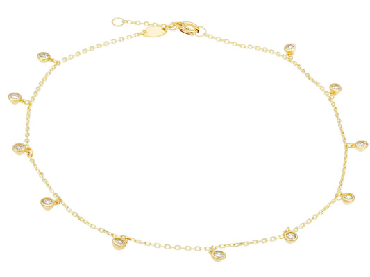 Anklet Charm Cz - La Francia Joyería