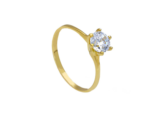 Solitaire Ring Cz - La Francia Joyería