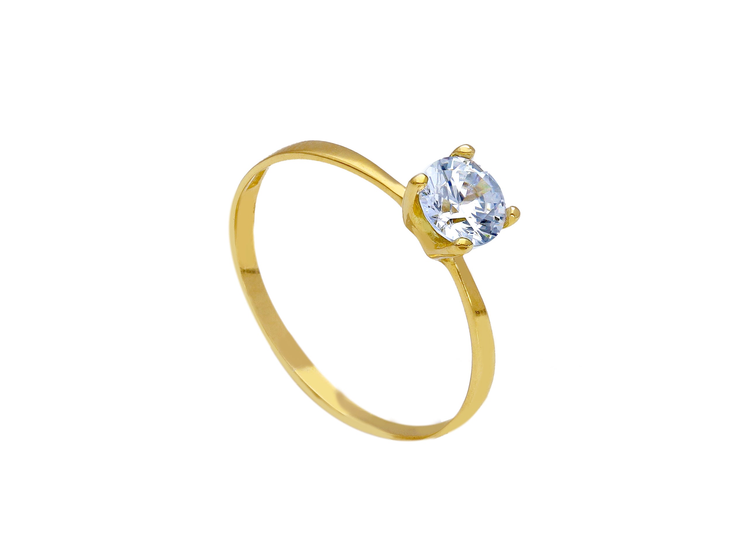 Anillo solitario con online zirconia